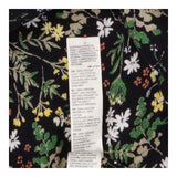 Blouse black with yellow florals