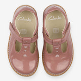 Shoes dusty pink patent velcro hearts