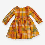 Dress cord yellow checks LS