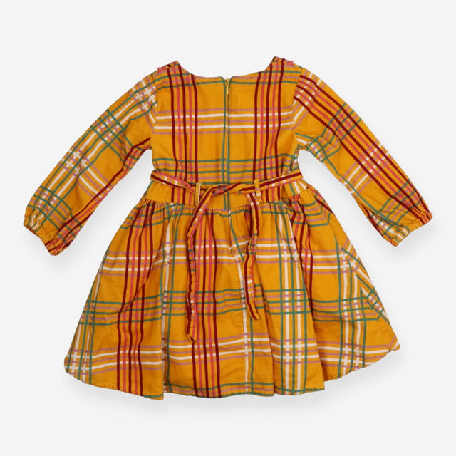 Dress cord yellow checks LS