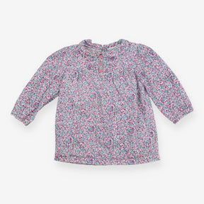 Collared ditsy floral blouse