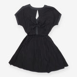 Dress black keyhole back