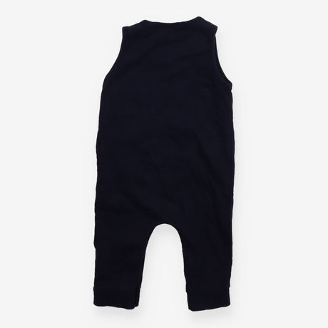 Dungarees navy jersey green dino