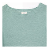 Mint Green Textured Knit Jumper With Side Buttons