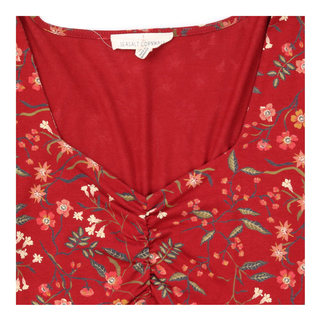 Dress Red Floral St Martin