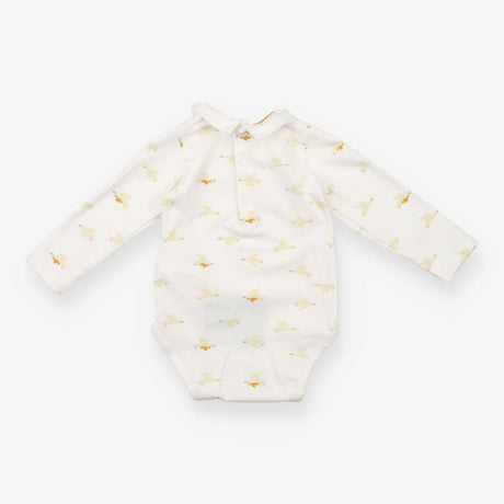Bodysuit Collared White Goose & Gosling