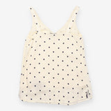 Kyra Polka Dot Cami Top Cream Black Spot
