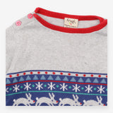 Knit dress long sleeve festive fairisle