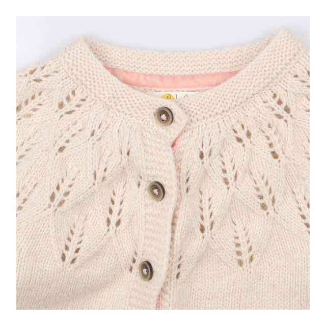 Cardigan cream knit with velour stripe