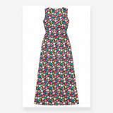 Dress Floral Organic Cotton Sleeveless Maxi