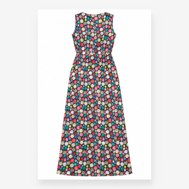 Dress Floral Organic Cotton Sleeveless Maxi