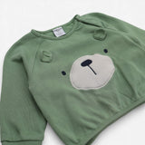 Sweater green bear face