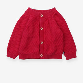 Cardigan Waffle Knit Pink