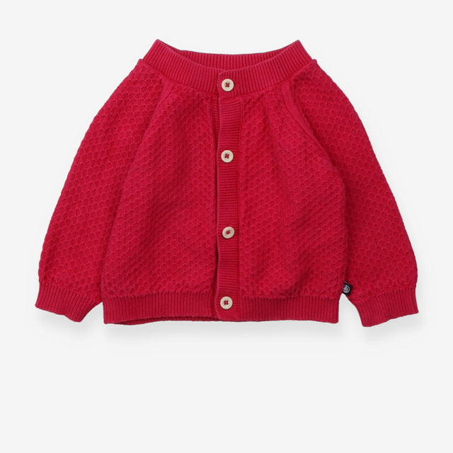 Cardigan Waffle Knit Pink