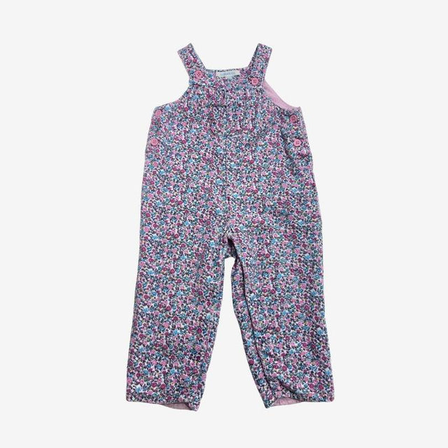 Pink Ditsy Cord Dungarees