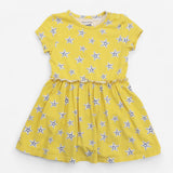 Yellow Starfish Dress with Built In Bodysuit