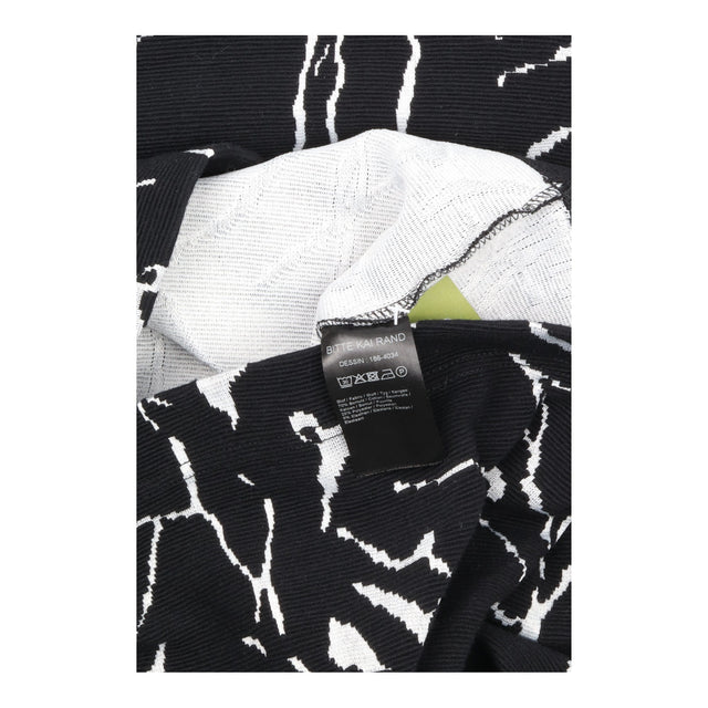 Abstract Marble Print Long Sleeve Stretch Knit Dre