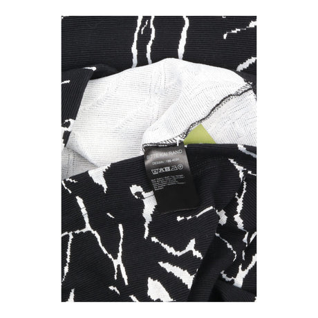 Abstract Marble Print Long Sleeve Stretch Knit Dre