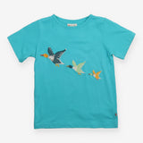 Tee SS blue flying geese