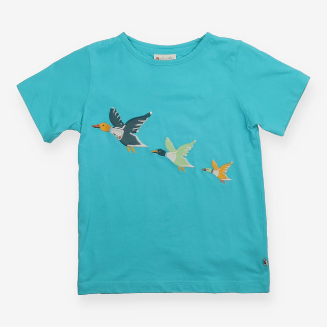Tee SS blue flying geese