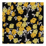 Black & Yellow Floral Long Sleeve Shirt Maxi Dress