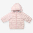 Baby pink puffer coat