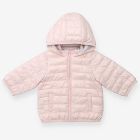 Baby pink puffer coat