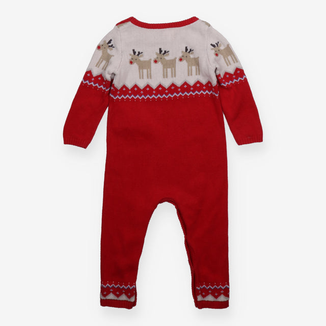 Romper Knit Red Rudolph