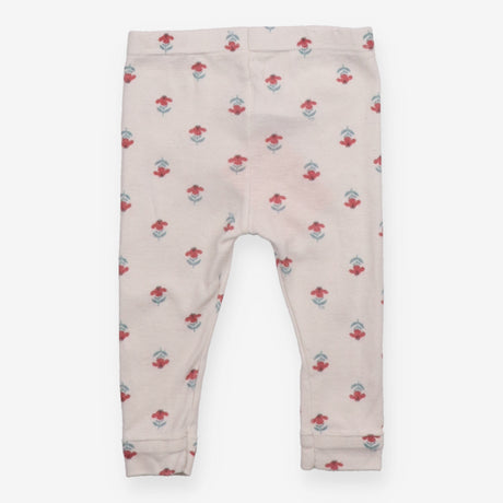 Leggings cream red flowers 