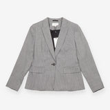 Reiss Black White Micro Check Single Breasted Blaz