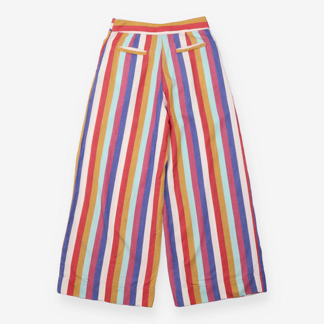 Trousers Multicoloured Stripe Cropped Wide Leg