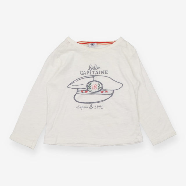 White Captains Hat Long Sleeve