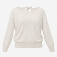 Silver Grey Metallic Knit Jumper With Ribbed Trims
