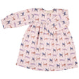 Yoke Dress - Pink Cat print
