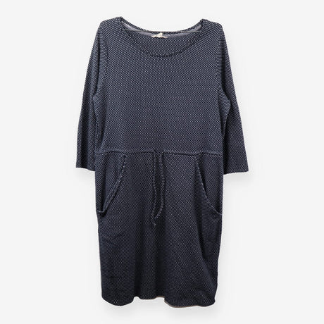 Jersey Tea Dress Tie Waist Fleur Print 3/4 Sleeve