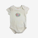 White Short sleeve Bodysuit with floral print
