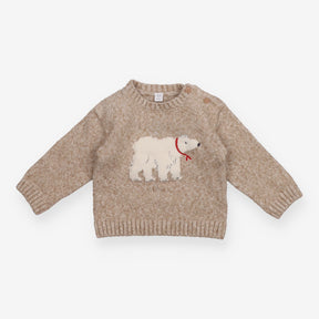 Knit Sweater Cream Polar Bear