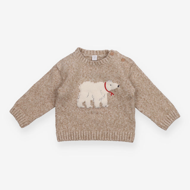 Knit Sweater Cream Polar Bear