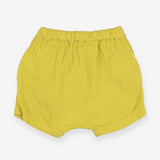 Shorts Yellow Muslin with White Drawstring