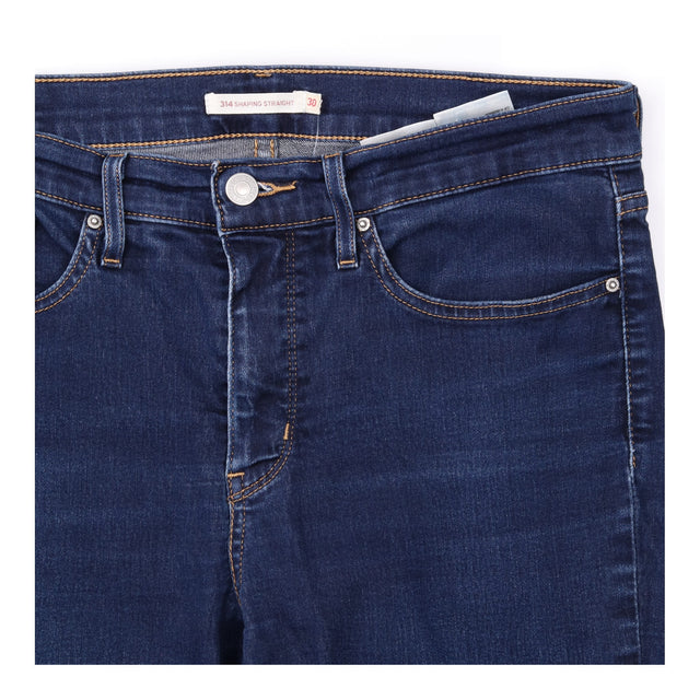 Jeans Dark Blue Shaping Straight Leg Mid Rise