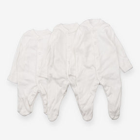 Sleepsuits white 3 pack