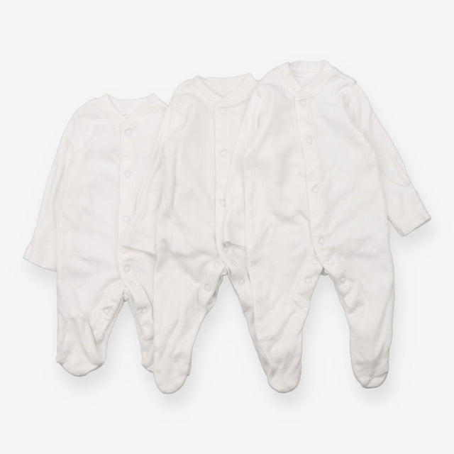 Sleepsuits white 3 pack