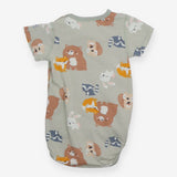 Bodysuit green animals