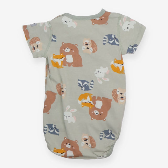 Bodysuit green animals