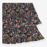 Boden Grey Floral Tiered Rara Mini Skirt