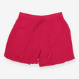 Magenta Crinkle Viscose Pull On Shorts