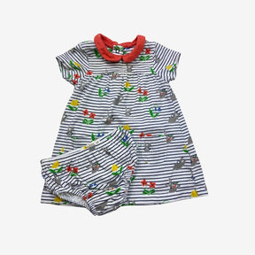 Stripy Rabbit Dress & Bloomers Set