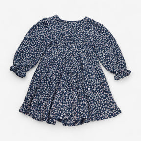 Dress Blue with Ditsy Floral
