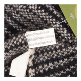 Grey & Black Striped Cardigan Button Front Knit