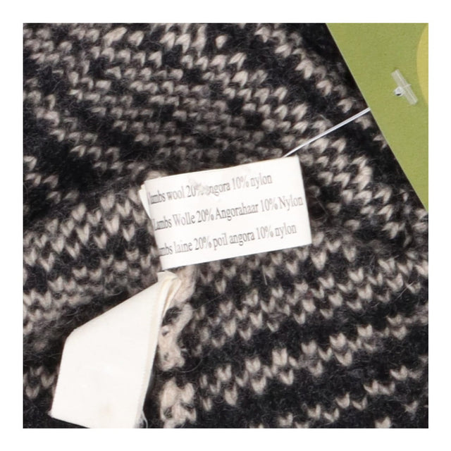 Grey & Black Striped Cardigan Button Front Knit